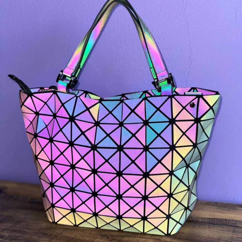 Grand sac à main réfléchissant Flashy Pearl