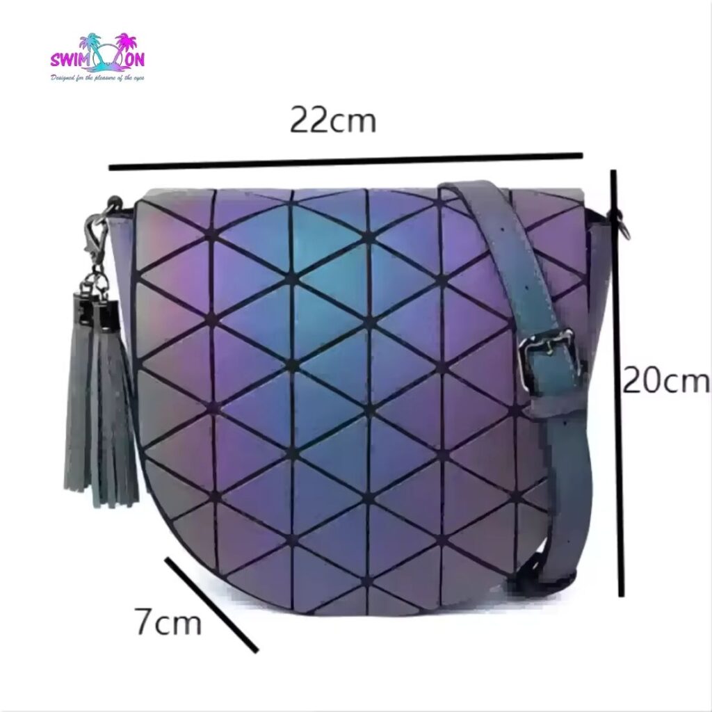 Petit Sac Demie Lune Flashy Réfléchissant dimensions