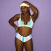 maillot brassière Flashy vue de face bras levé