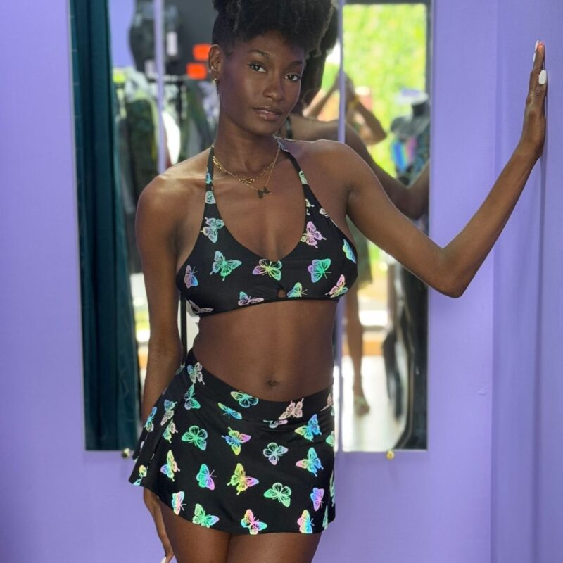 Ensemble jupette & Maillot de bain Papillony