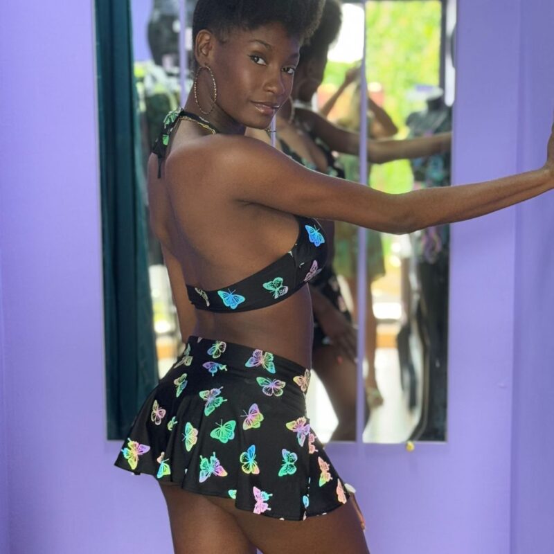 Ensemble jupette & Maillot de bain Papillony